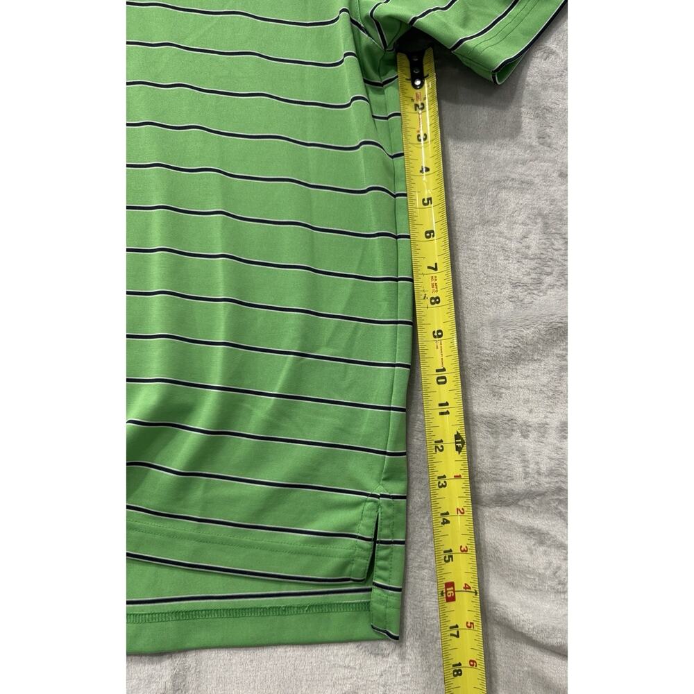Kartel Polo Shirt Mens Large Blue Striped Short Sleeve Performance Ireland Golf - Picture 7 of 10